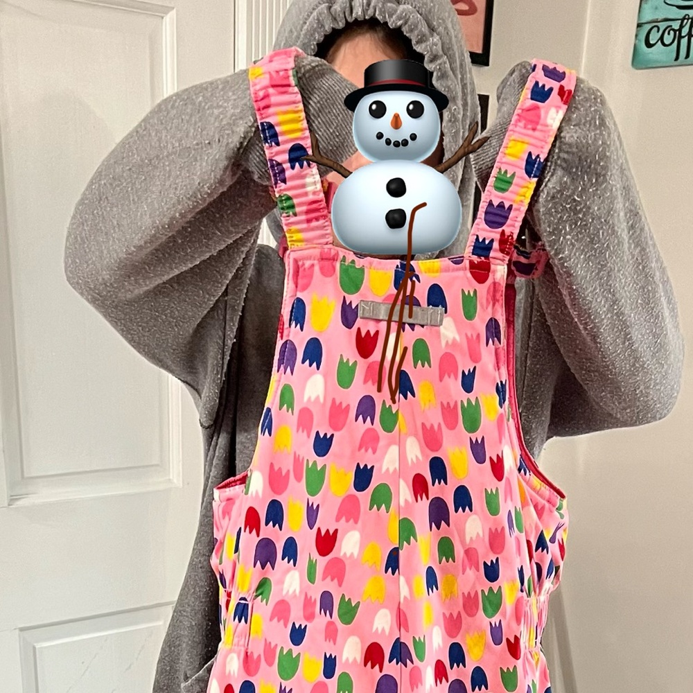 Hanna Andersson Pink Multicolor Kids Snow Bib